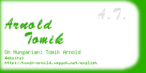 arnold tomik business card